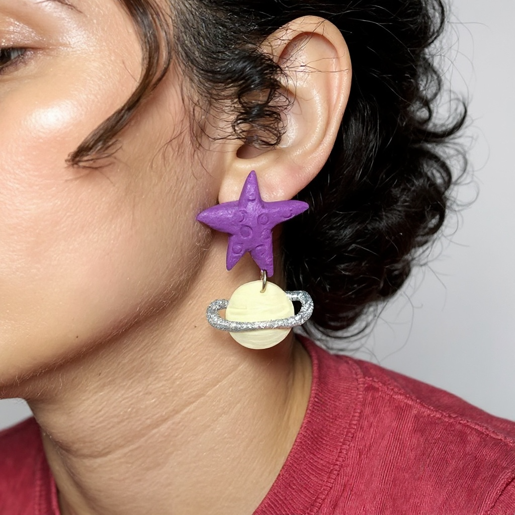 Saturn Starfish Earrings