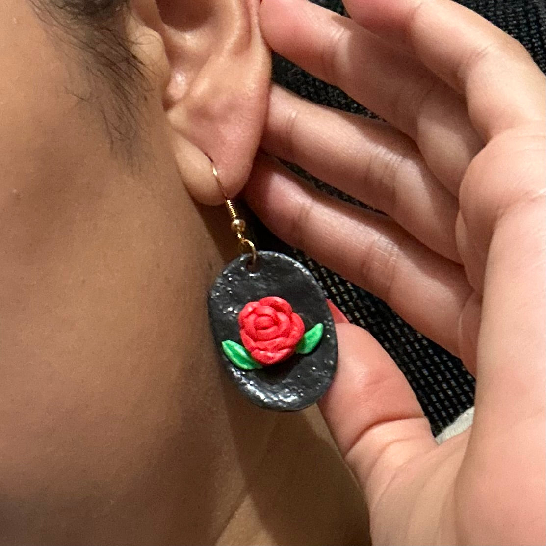 Red Roses Earrings