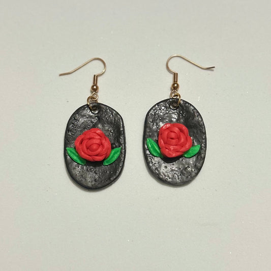 Red Roses Earrings