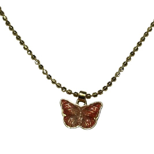 Mariposa Naranja Necklace