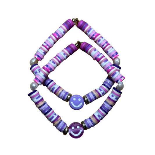 Purple Happy Face bracelet